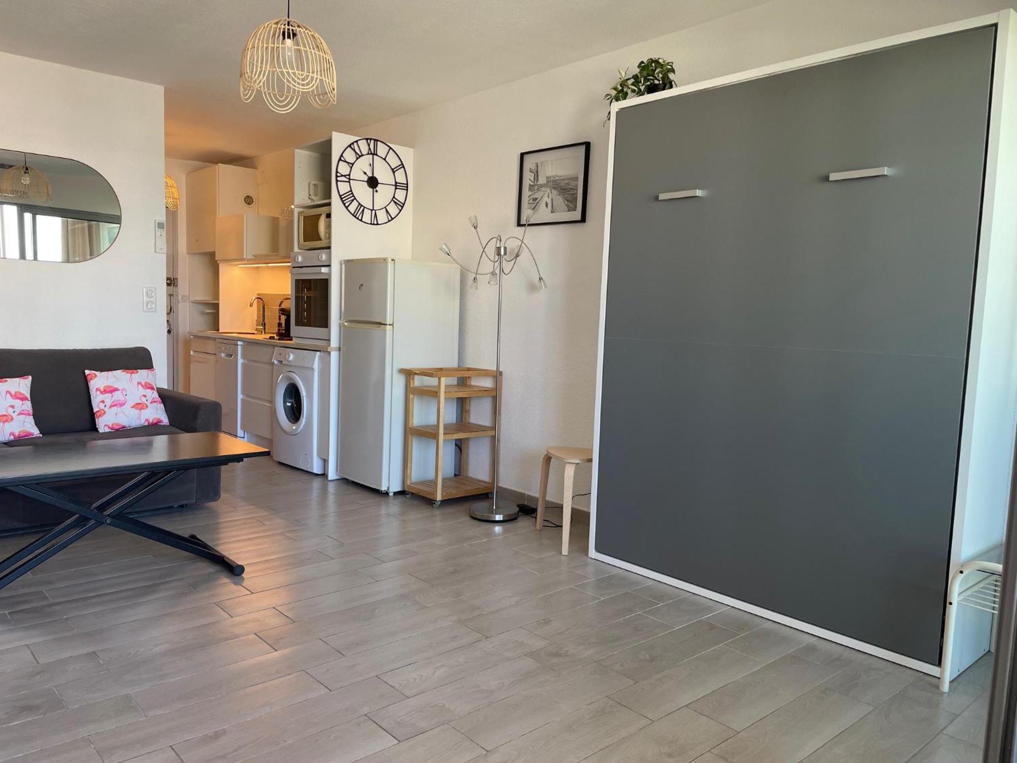Studio 2-3 Pers Parking Clim Vue Port Et Mer La Grande-Motte Exterior foto