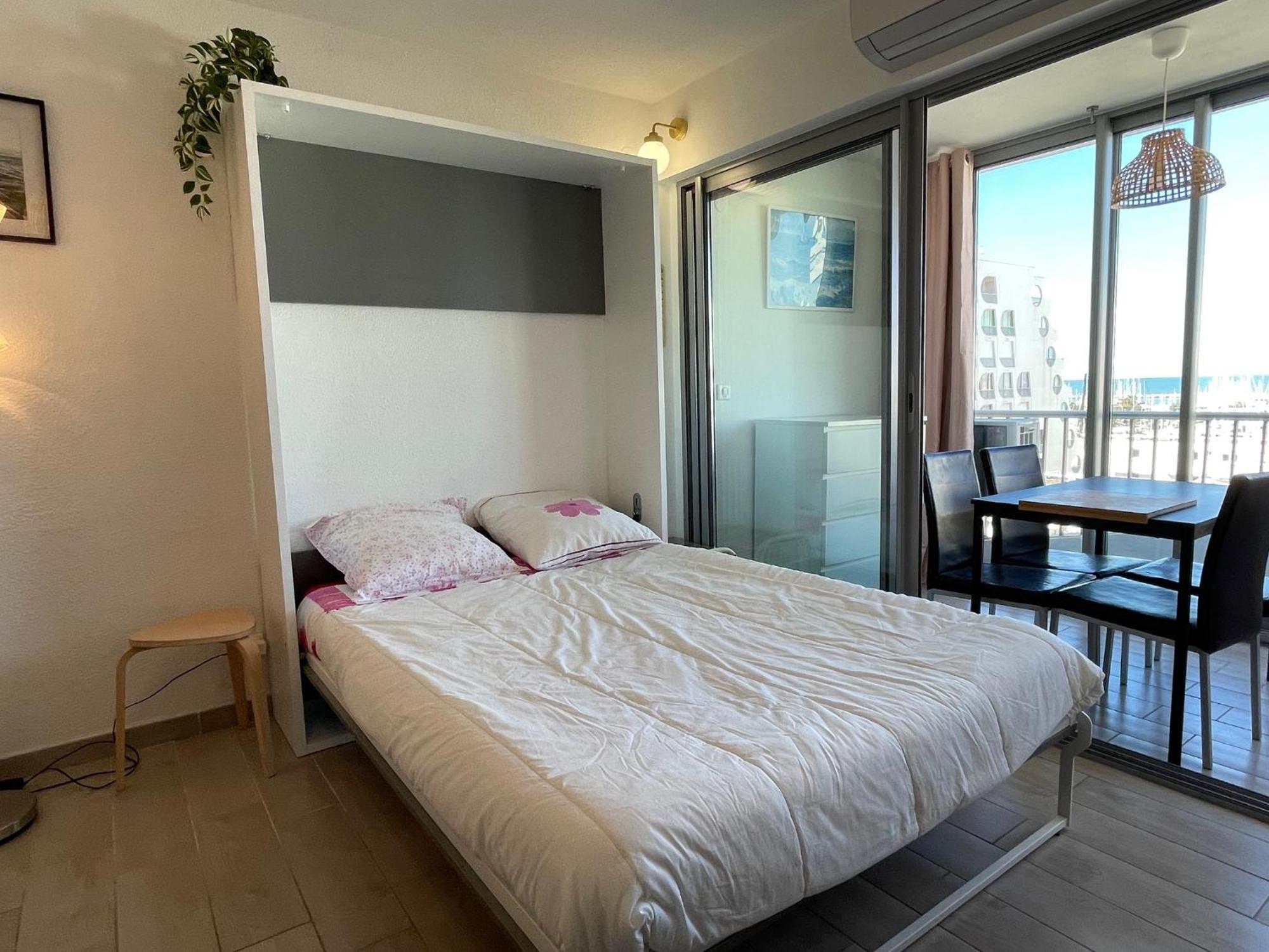 Studio 2-3 Pers Parking Clim Vue Port Et Mer La Grande-Motte Exterior foto