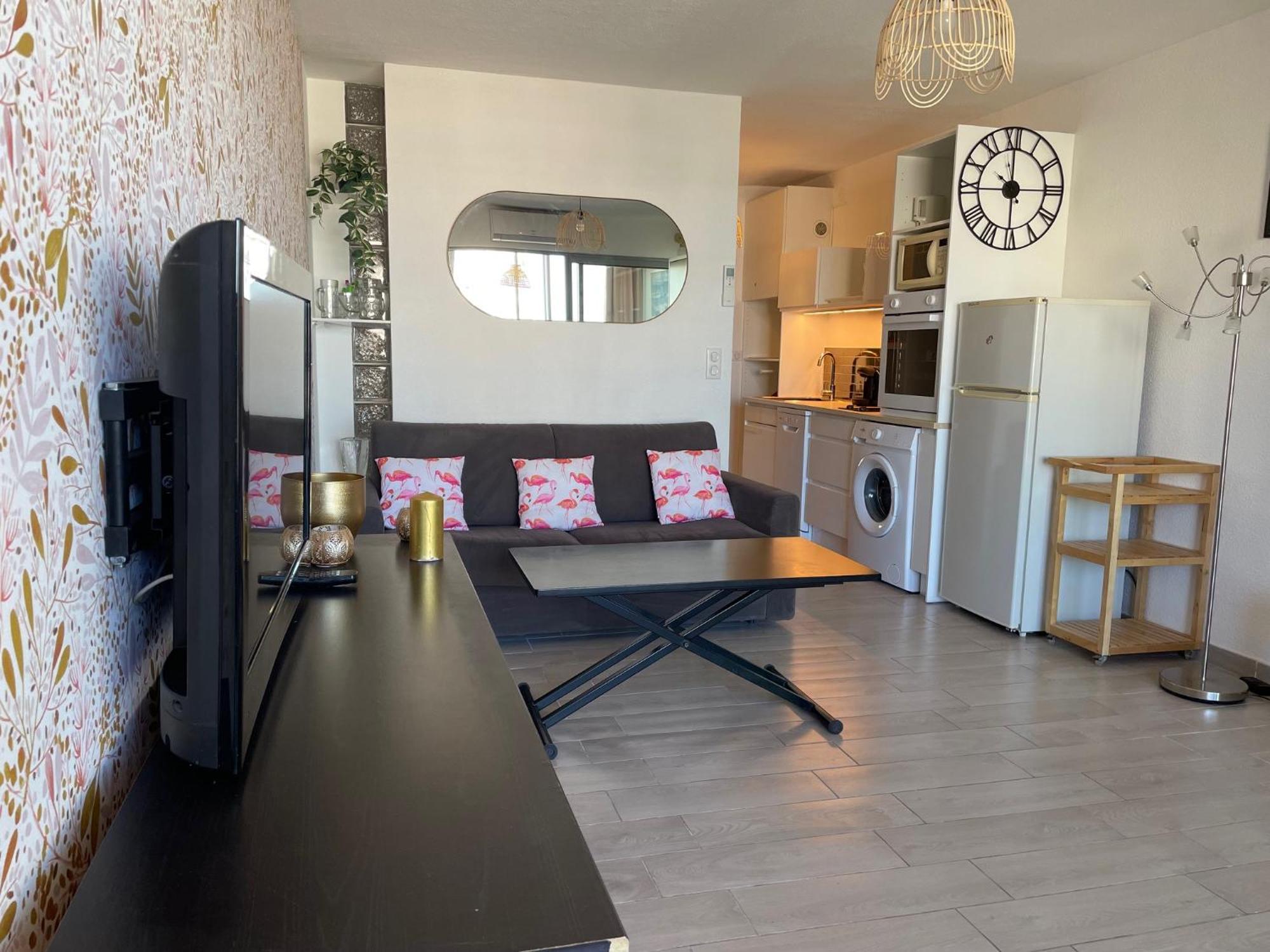 Studio 2-3 Pers Parking Clim Vue Port Et Mer La Grande-Motte Exterior foto