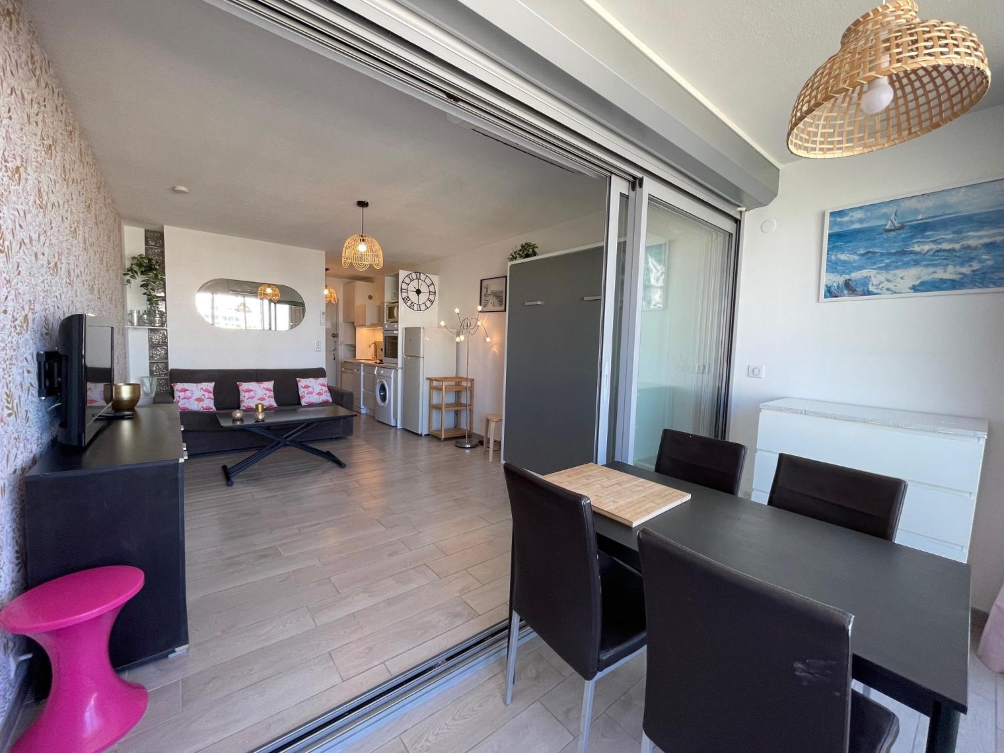 Studio 2-3 Pers Parking Clim Vue Port Et Mer La Grande-Motte Exterior foto